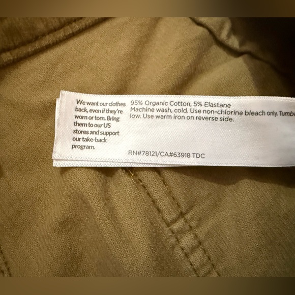 Eileen Fisher Corduroy Wide Leg Pants Medium Organic Cotton Stretch Cropped - Picture 6 of 6